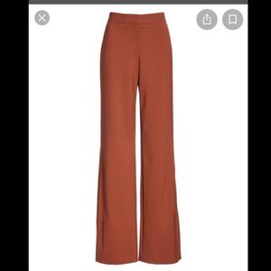 Theory Women's Wide Leg and High Waist Pants - Brown